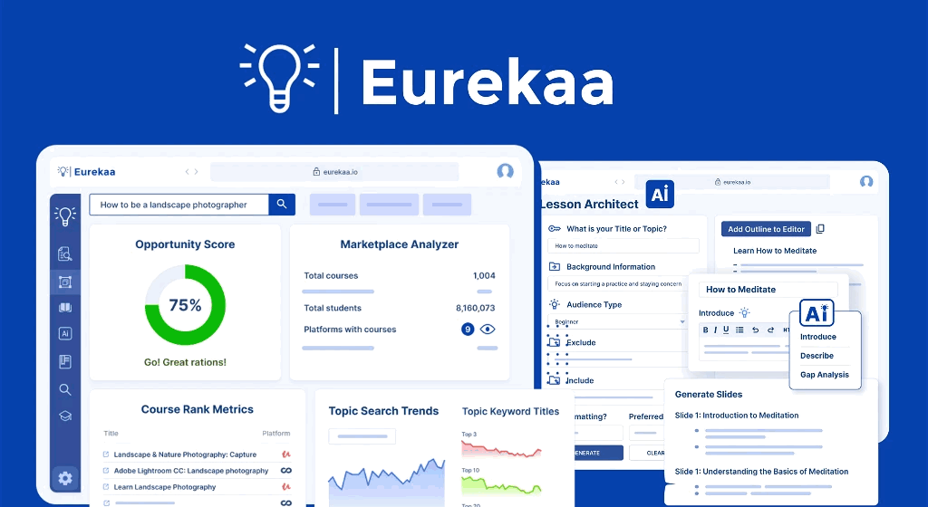 Eurekaa lifetime product - grab while you can. course ai, content course creator